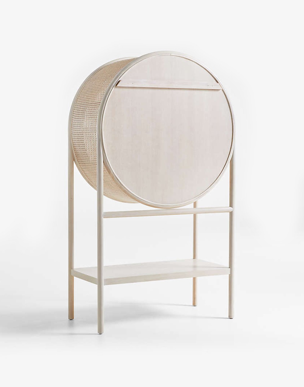 Whitewash Cane Bar Cabinet - Imagen 3