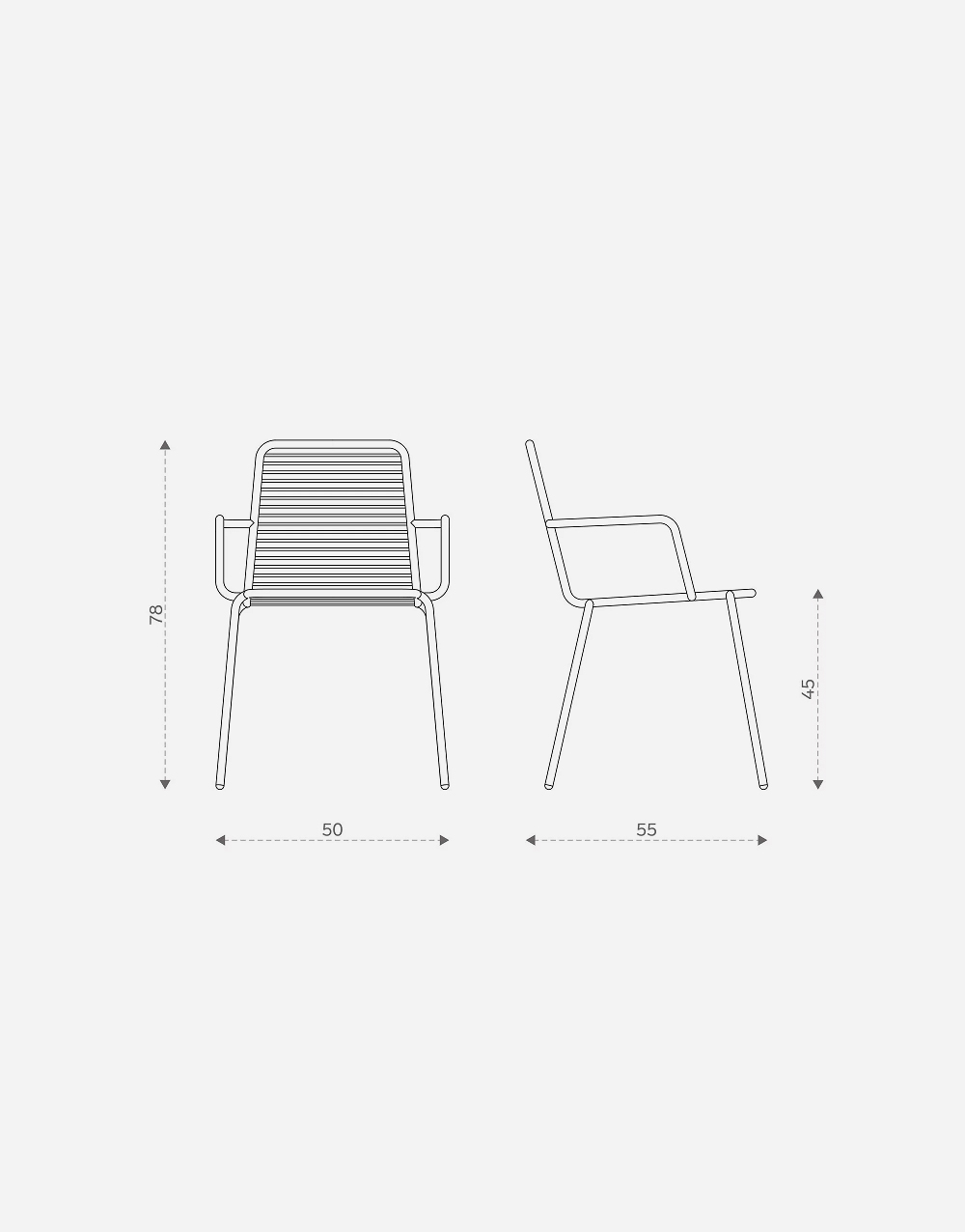 Outdoor Chair With Armrests - Imagen 3